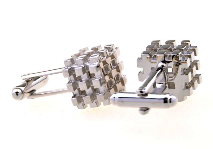 Hollow Cufflinks  Silver Texture Cufflinks Metal Cufflinks Funny Wholesale & Customized  CL656002