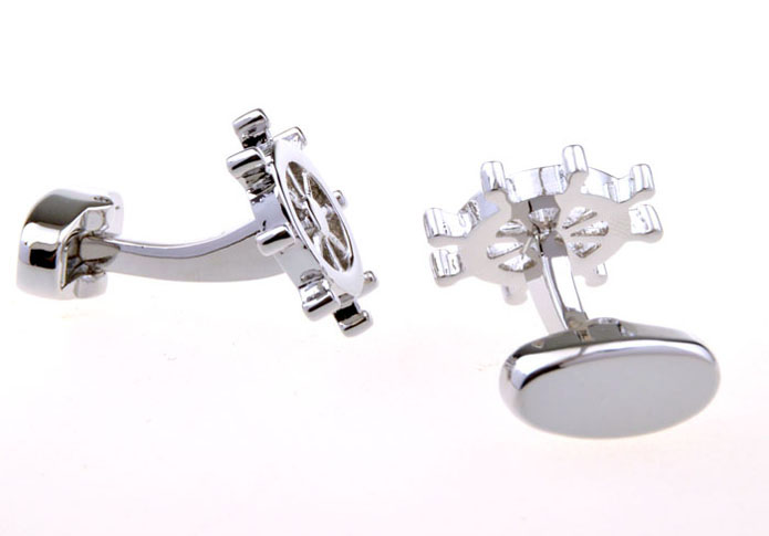  Silver Texture Cufflinks Metal Cufflinks Transportation Wholesale & Customized  CL656104