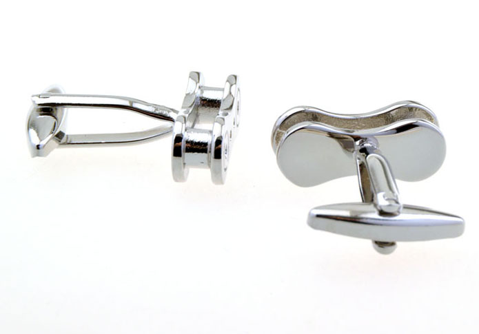 Chain Cufflinks  Silver Texture Cufflinks Metal Cufflinks Tools Wholesale & Customized  CL656185