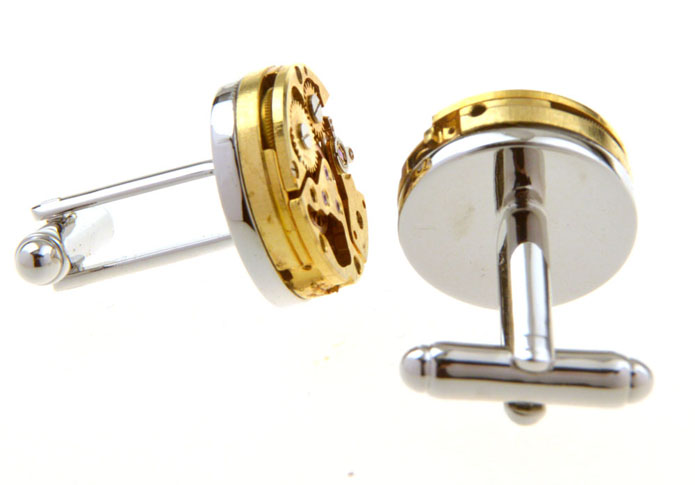 Steampunk minimum wheel vintage watch movement Cufflinks  Gold Luxury Cufflinks Metal Cufflinks Tools Wholesale & Customized  CL656270