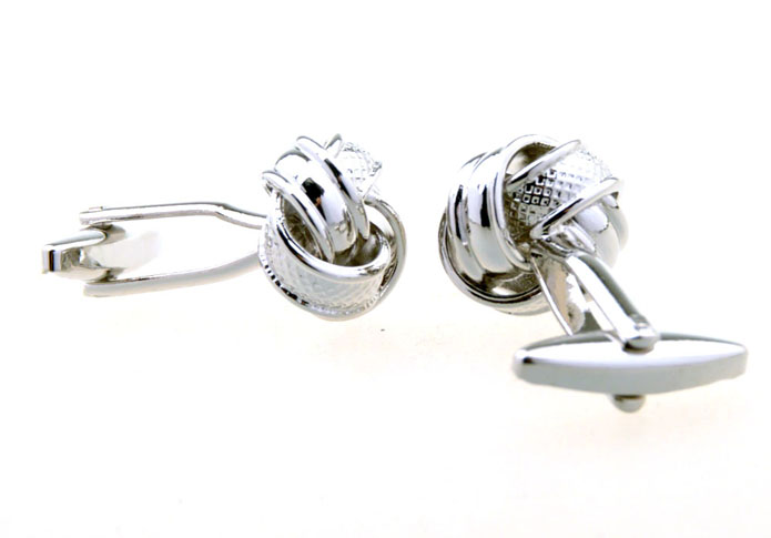 Twist Cufflinks  Silver Texture Cufflinks Metal Cufflinks Knot Wholesale & Customized  CL656448