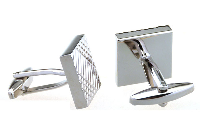  Silver Texture Cufflinks Metal Cufflinks Wholesale & Customized  CL656695