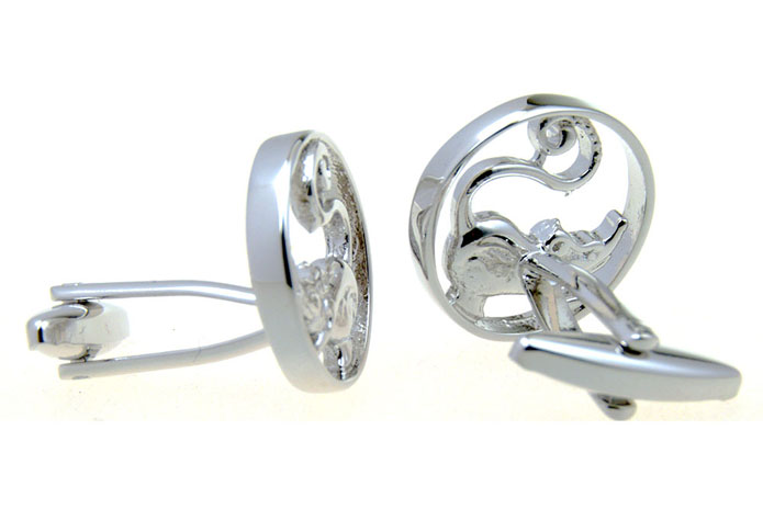 Zodiac, Rat, Rat Cufflinks  Silver Texture Cufflinks Metal Cufflinks Animal Wholesale & Customized  CL656714