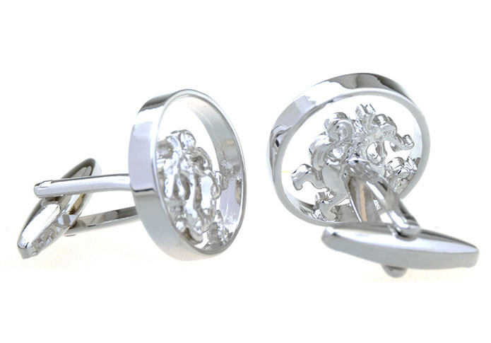 Zodiac Dragon Cufflinks  Silver Texture Cufflinks Metal Cufflinks Animal Wholesale & Customized  CL656718