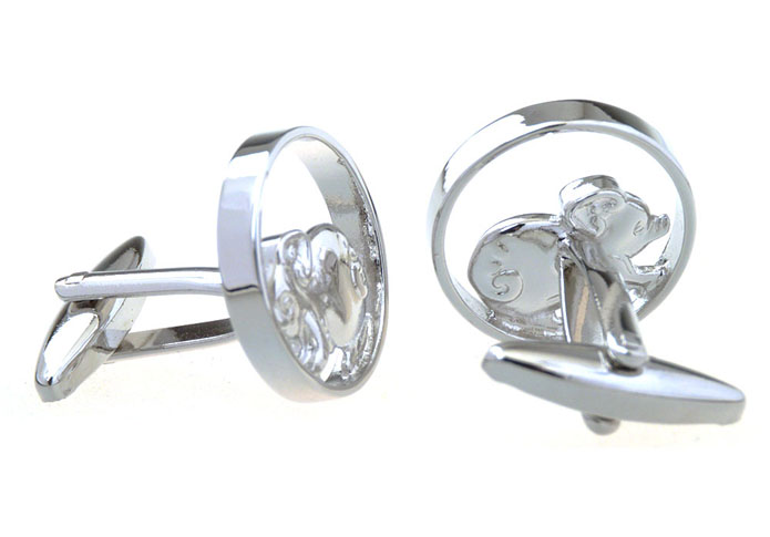Zodiac, Pig, Pig Cufflinks  Silver Texture Cufflinks Metal Cufflinks Animal Wholesale & Customized  CL656725