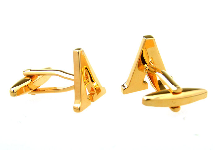 26 Letter A Cufflinks  Gold Luxury Cufflinks Metal Cufflinks Symbol Wholesale & Customized  CL656908