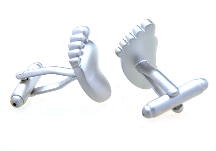 Foot Cufflinks  Silver Texture Cufflinks Metal Cufflinks Religious and Zen Wholesale & Customized  CL656935