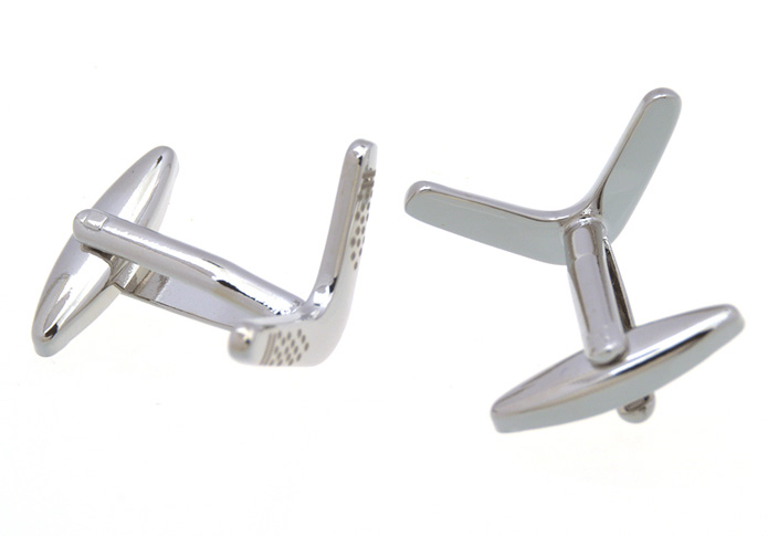 Hockey Stick Cufflinks  Silver Texture Cufflinks Metal Cufflinks Tools Wholesale & Customized  CL657076