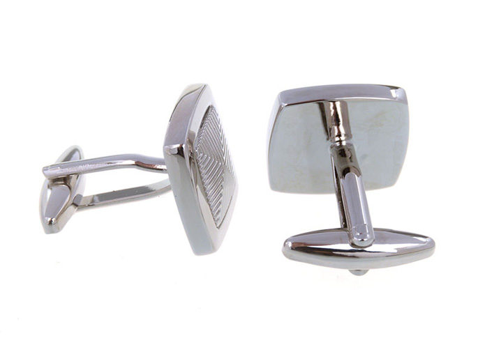  Silver Texture Cufflinks Metal Cufflinks Wholesale & Customized  CL657082