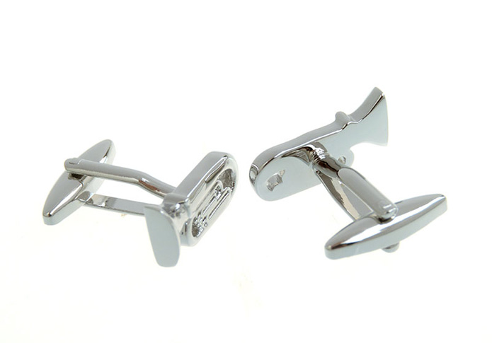  Silver Texture Cufflinks Metal Cufflinks Music Wholesale & Customized  CL657131