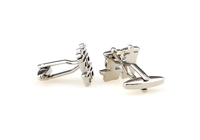 Double Happiness Wedding Cufflinks  Silver Texture Cufflinks Metal Cufflinks Wedding Wholesale & Customized  CL666823
