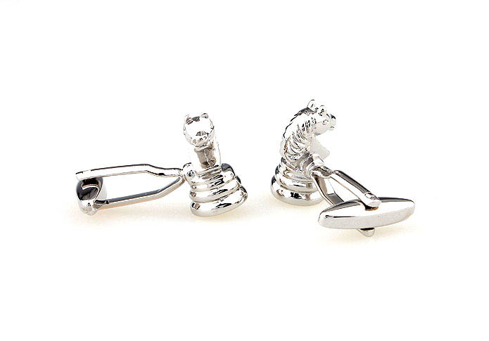 Chess horse Cufflinks  Silver Texture Cufflinks Metal Cufflinks Functional Wholesale & Customized  CL666837