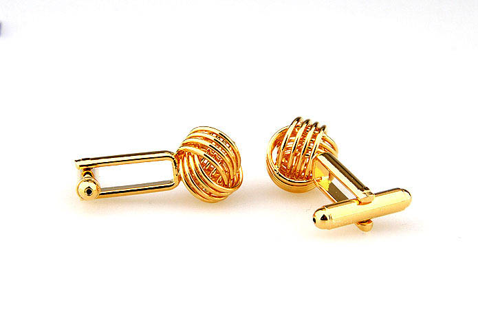  Gold Luxury Cufflinks Metal Cufflinks Knot Wholesale & Customized  CL667035
