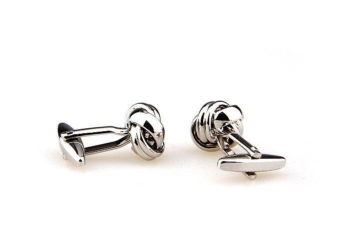  Silver Texture Cufflinks Metal Cufflinks Knot Wholesale & Customized  CL667077