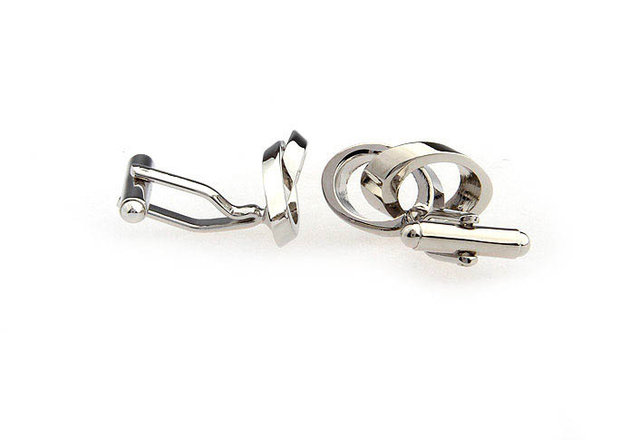  Silver Texture Cufflinks Metal Cufflinks Knot Wholesale & Customized  CL667147