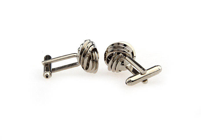  Silver Texture Cufflinks Metal Cufflinks Knot Wholesale & Customized  CL667153