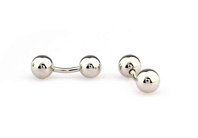 Double-sided ball Cufflinks  Silver Texture Cufflinks Metal Cufflinks Funny Wholesale & Customized  CL667520