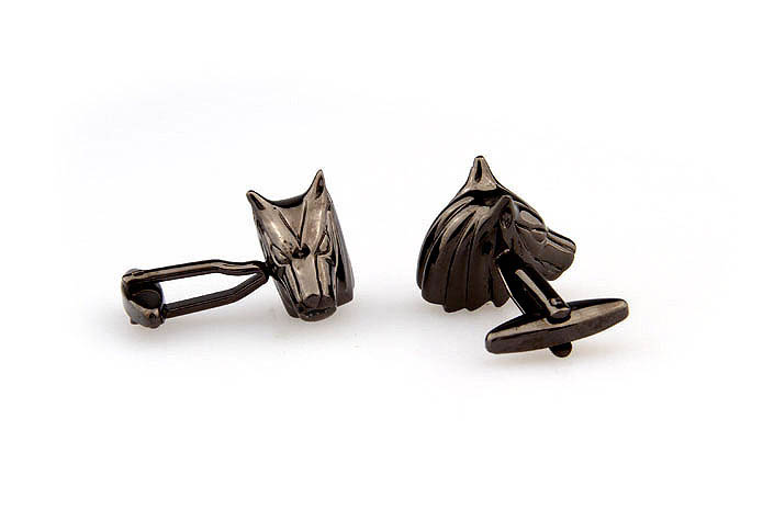 Horsehead Cufflinks  Gray Steady Cufflinks Metal Cufflinks Animal Wholesale & Customized  CL667581