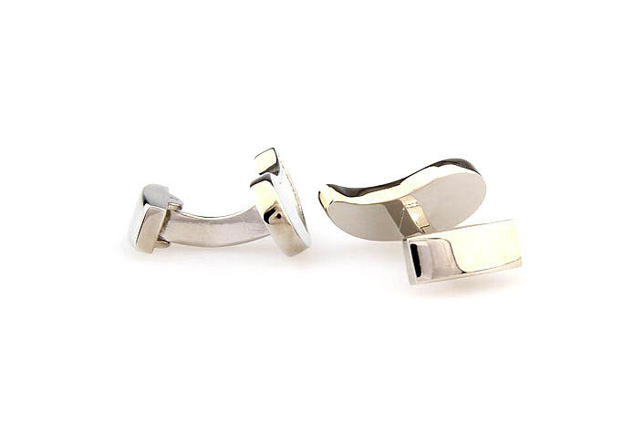 Pea shaped Cufflinks  Silver Texture Cufflinks Metal Cufflinks Flags Wholesale & Customized  CL667758