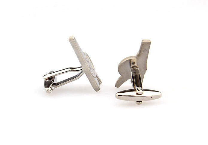 Wheelbarrow Cufflinks  Silver Texture Cufflinks Metal Cufflinks Tools Wholesale & Customized  CL667796