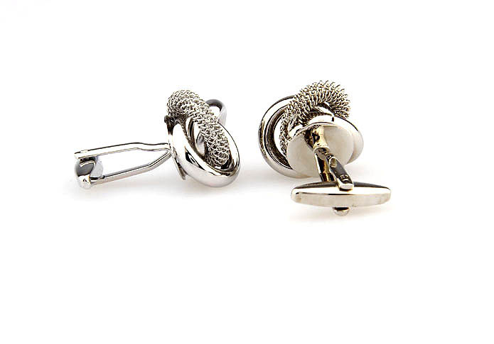  Silver Texture Cufflinks Metal Cufflinks Knot Wholesale & Customized  CL667891