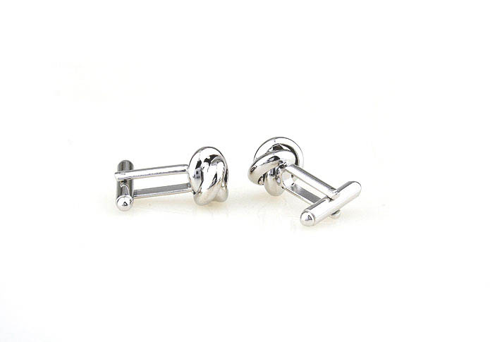  Silver Texture Cufflinks Metal Cufflinks Knot Wholesale & Customized  CL671428