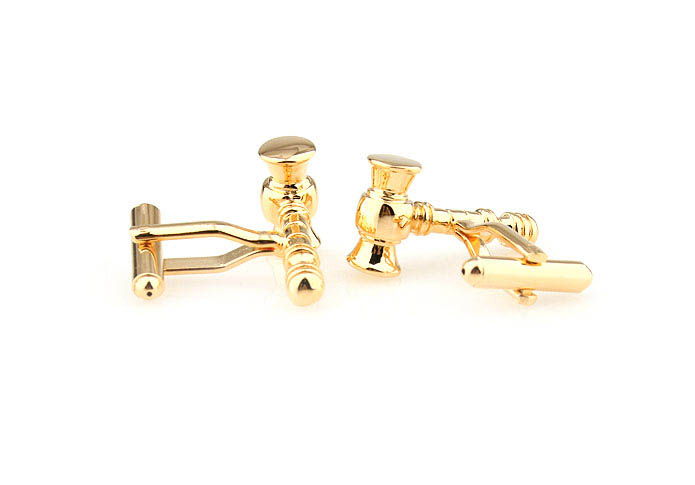Gavel Cufflinks  Gold Luxury Cufflinks Metal Cufflinks Tools Wholesale & Customized  CL671444