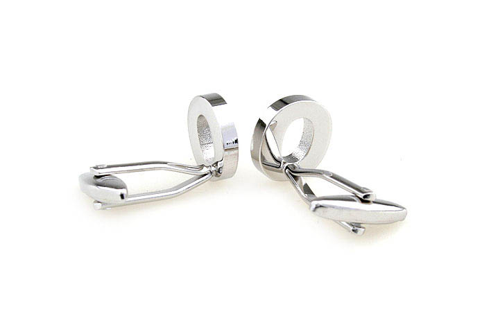 Letters O Cufflinks  Silver Texture Cufflinks Metal Cufflinks Symbol Wholesale & Customized  CL671499