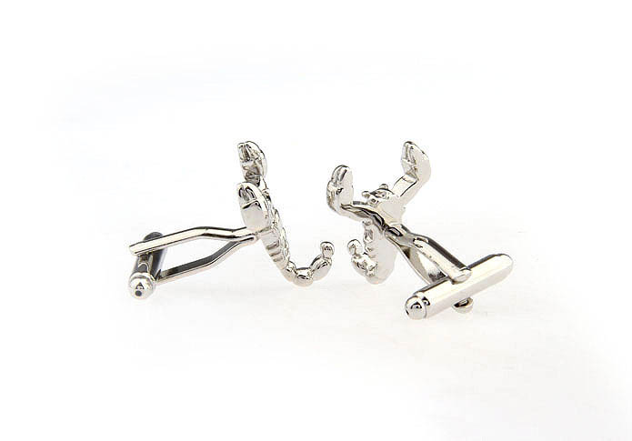 Scorpion Cufflinks  Silver Texture Cufflinks Metal Cufflinks Animal Wholesale & Customized  CL671570
