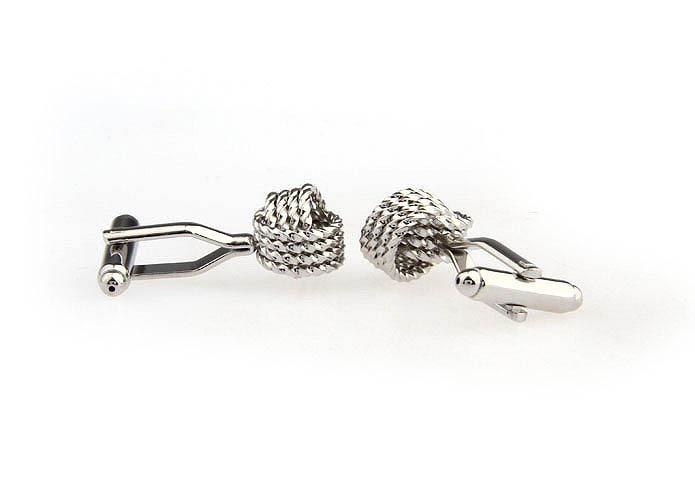  Silver Texture Cufflinks Metal Cufflinks Knot Wholesale & Customized  CL671633