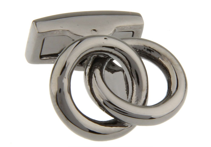  Gun Metal Color Cufflinks Metal Cufflinks Knot Wholesale & Customized  CL720868