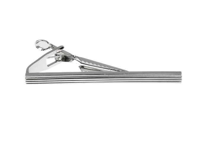  Silver Texture Tie Clips Metal Tie Clips Wholesale & Customized  CL850939