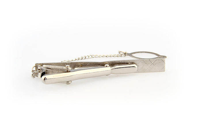  Silver Texture Tie Clips Metal Tie Clips Wholesale & Customized  CL860836