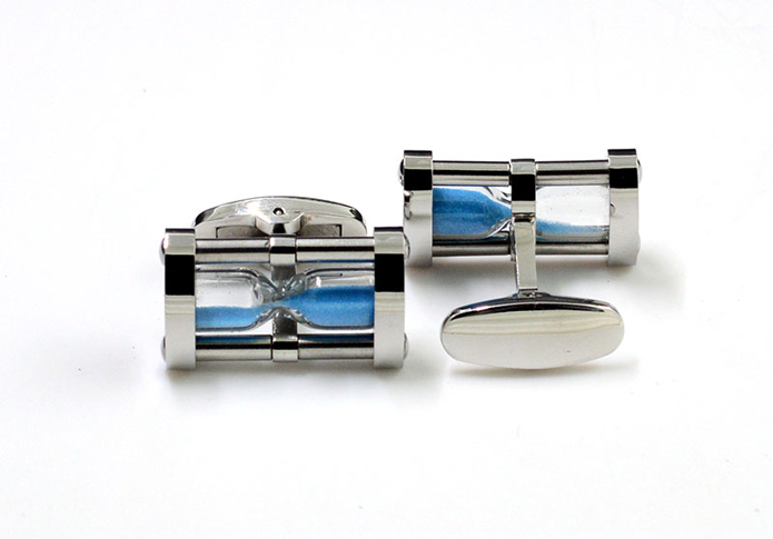 Hourglass Cufflinks  Blue Elegant Cufflinks Stainless Steel Cufflinks Tools Wholesale & Customized  CL657437