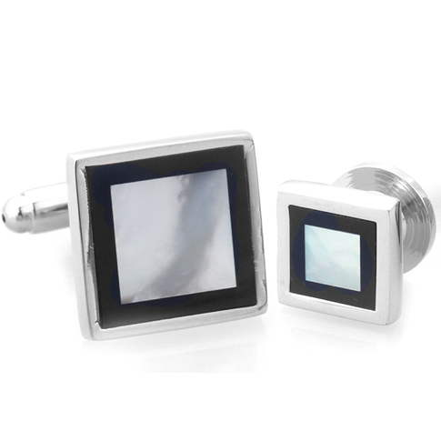 The collar Suit Cuff Links  Black White Suit Cuff Links Suit Cuff Links Wholesale & Customized  CL971118