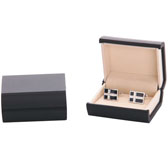Imitation leather + Plastic Cufflinks Boxes  Black Classic Cufflinks Boxes Cufflinks Boxes Wholesale & Customized  CL210486
