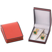 Imitation leather + Plastic Cufflinks Boxes  Orange Cheerful Cufflinks Boxes Cufflinks Boxes Wholesale & Customized  CL210488