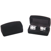 Qualitative Flannelette + Plastic Cufflinks Boxes  Black Classic Cufflinks Boxes Cufflinks Boxes Wholesale & Customized  CL210555