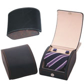 Imitation leather + Plastic Tie Boxes  Black Classic Tie Boxes Tie Boxes Wholesale & Customized  CL210565
