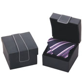 Imitation leather + Plastic Tie Boxes  Black Classic Tie Boxes Tie Boxes Wholesale & Customized  CL210567