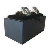 Leather + Plastic Cufflinks Boxes  Blue Elegant Cufflinks Boxes Cufflinks Boxes Wholesale & Customized  CL210639
