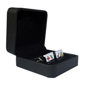 Leather + Plastic Cufflinks Boxes  Black Classic Cufflinks Boxes Cufflinks Boxes Wholesale & Customized  CL210640