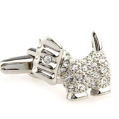 Poodle Cufflinks  White Purity Cufflinks Crystal Cufflinks Animal Wholesale & Customized  CL652038