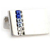  Blue White Cufflinks Crystal Cufflinks Wholesale & Customized  CL652041