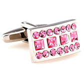  Pink Charm Cufflinks Crystal Cufflinks Wholesale & Customized  CL664059