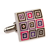 Squared Cufflinks  Multi Color Fashion Cufflinks Enamel Cufflinks Wholesale & Customized  CL662280
