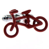 Bicycle Cufflinks  Red Festive Cufflinks Paint Cufflinks Transportation Wholesale & Customized  CL655679