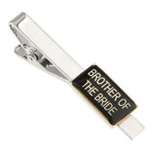 BROTHER OF THE BRIDE Tie Clips  Black Classic Tie Clips Paint Tie Clips Wedding Wholesale & Customized  CL870766