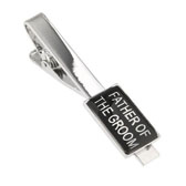 FATHER OF THE GROOM Tie Clips  Black Classic Tie Clips Paint Tie Clips Wedding Wholesale & Customized  CL870796