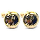 Letters P Cufflinks  Gold Luxury Cufflinks Metal Cufflinks Symbol Wholesale & Customized  CL653788